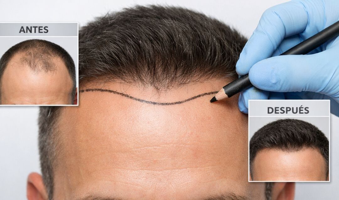 Cómo se diseña la línea frontal en un trasplante capilar